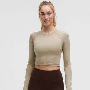 Lululemon Swiftly Tech Cropped Long-Sleeve Shirt - Size 12